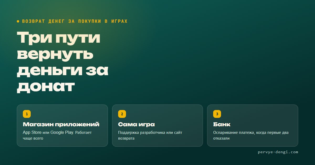 Три пути вернуть деньги за донат: магазин приложений, поддержка игры, банк