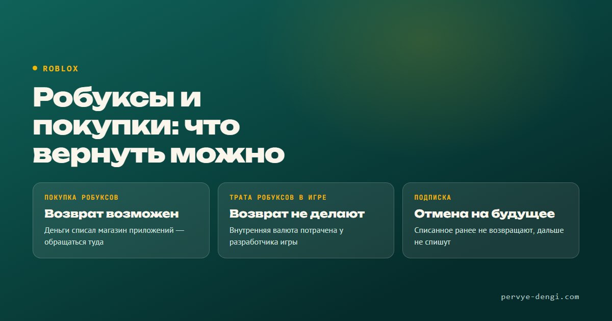 Roblox: что вернуть можно — покупка робуксов, трата в игре, подписка